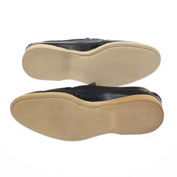 Di Bianco NWD Etna Pebble Leather Loafers / Drivers Size 42 (US 9) in Navy